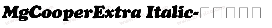 MgCooperExtra Italic字体转换